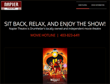 Tablet Screenshot of napiertheatre.com